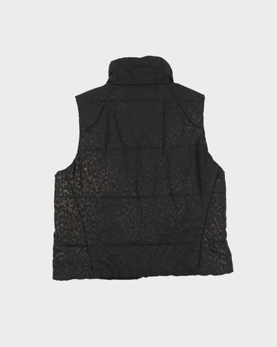 Ralph Lauren Leopard Print Black Puffer Gilet - L
