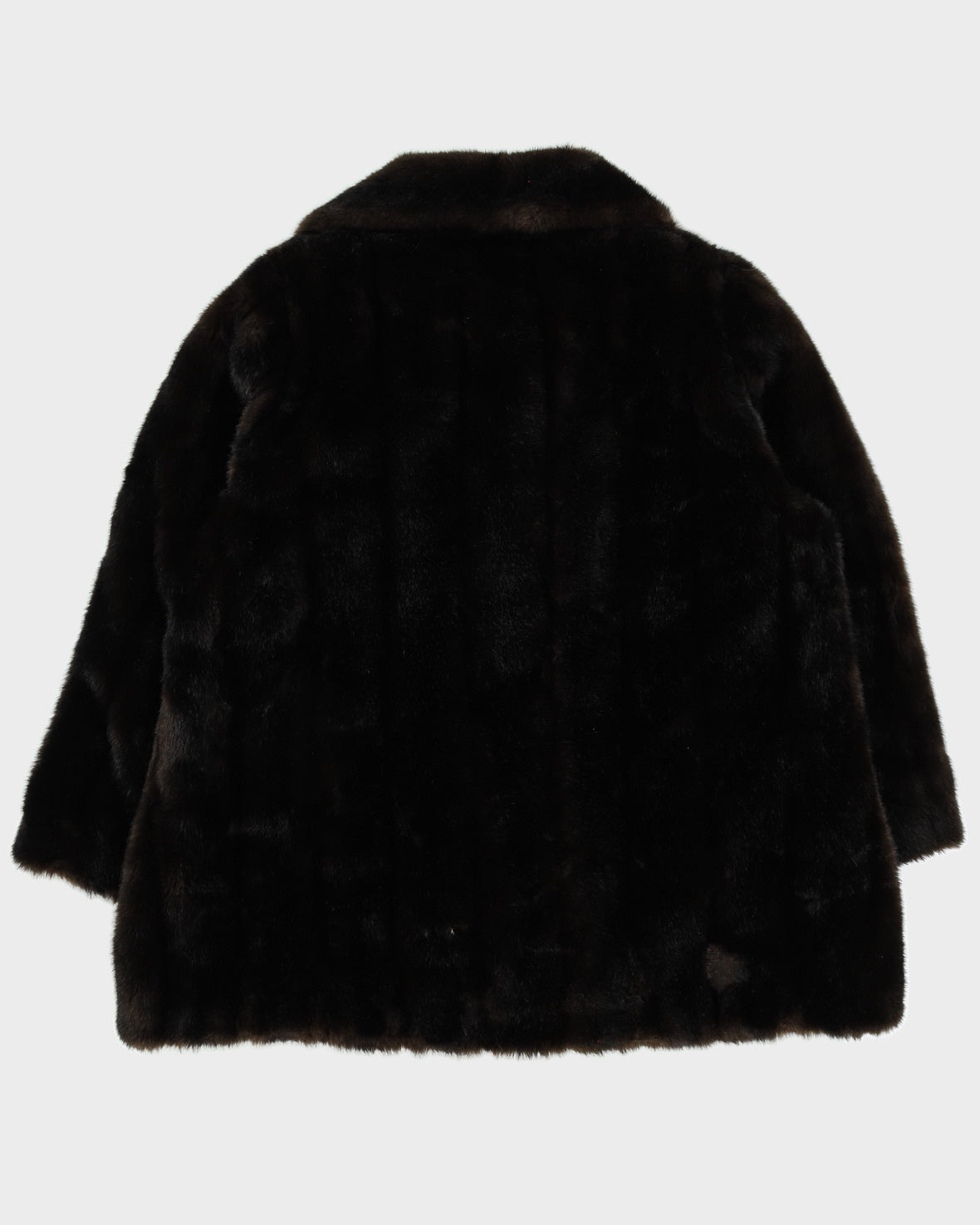 Vintage 1970-80s Brown Faux Fur Jacket - L
