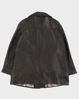 Brown Box Style Leather Jacket - XL