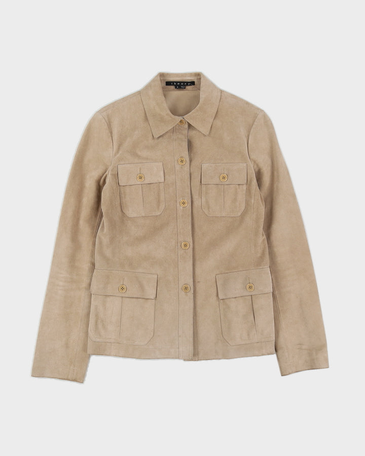 Theory Beige Suede Shirt Jacket - S