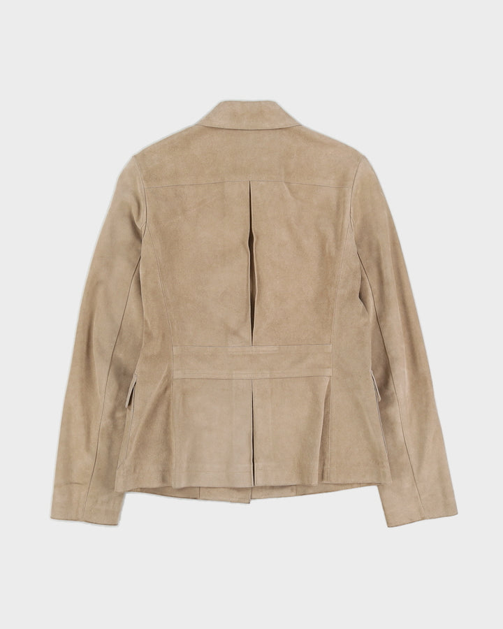 Theory Beige Suede Shirt Jacket - S