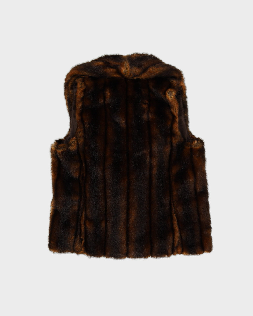 Lauren Ralph Lauren Brown Faux Fur Gilet - M