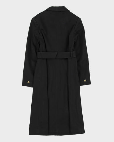 Burberry Black Trench Coat Mac - XS