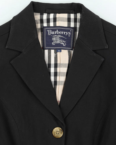 Burberry Black Trench Coat Mac - XS