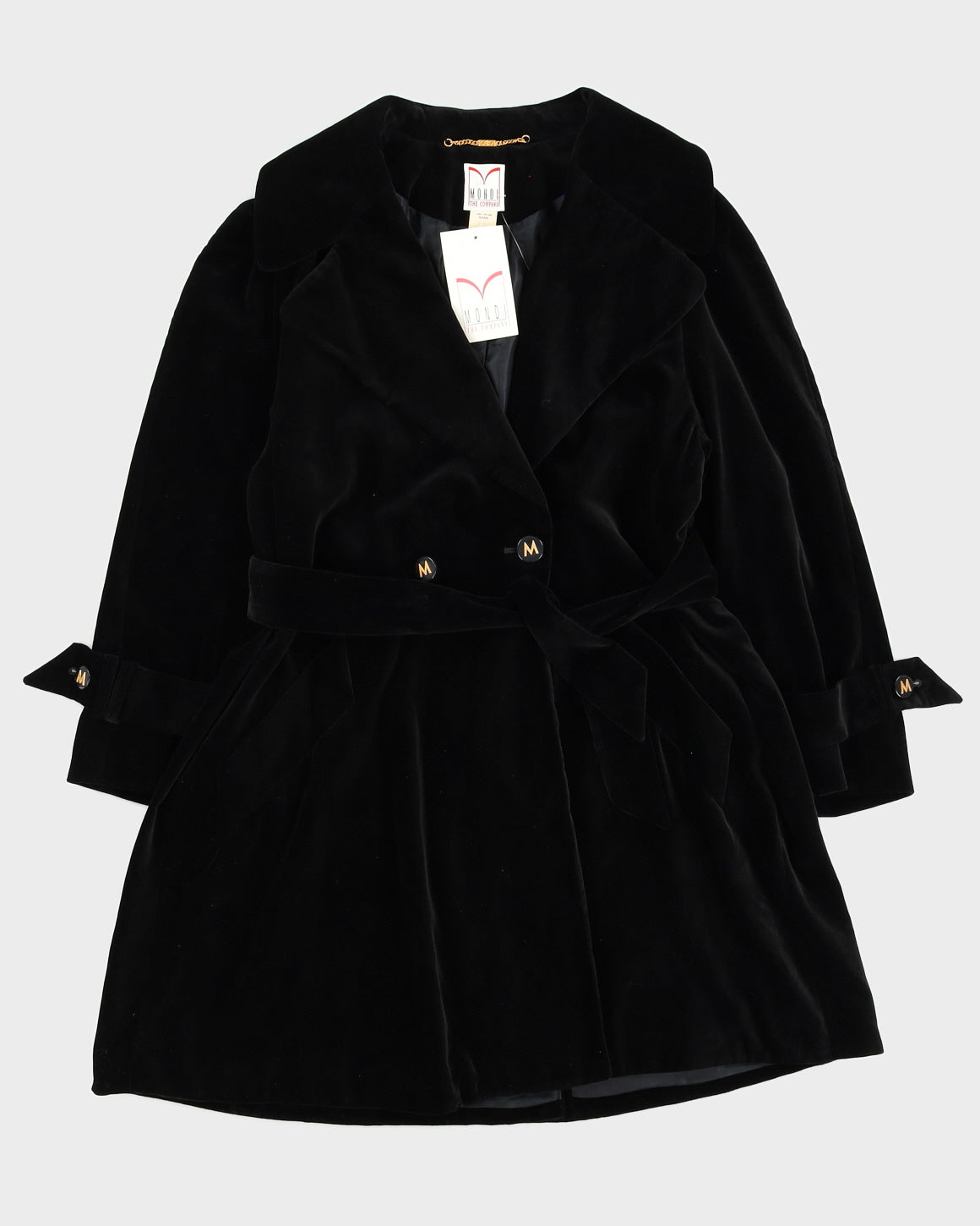 Mondi Black Velvet Short Coat - L