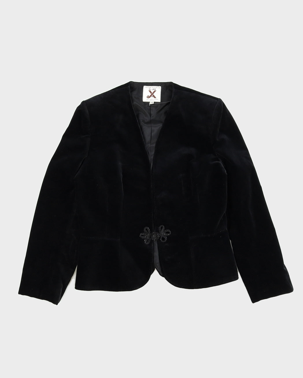 Mr Jax Black Velvet Jacket - S