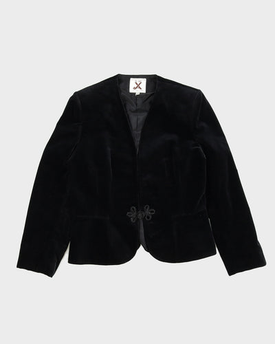 Mr Jax Black Velvet Jacket - S