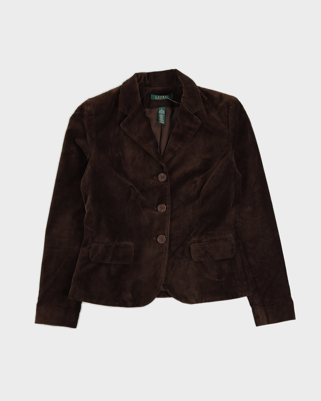 Lauren Ralph Lauren Brown Velvet Jacket - S