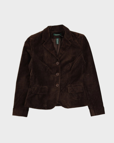Lauren Ralph Lauren Brown Velvet Jacket - S