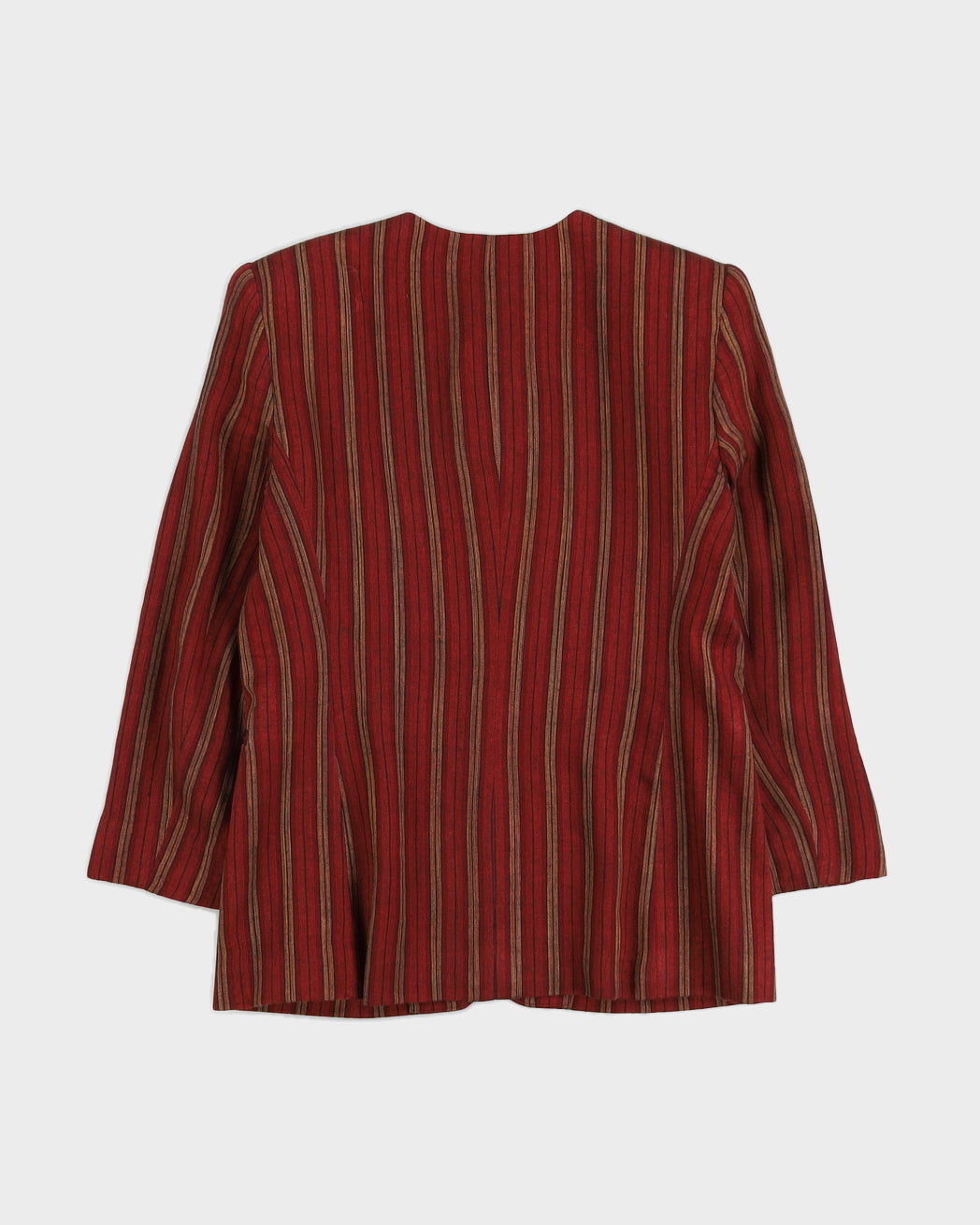 Jones New York Red Striped Jacket - M