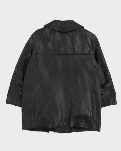 Vintage 1960s Black Leather Jacket - M