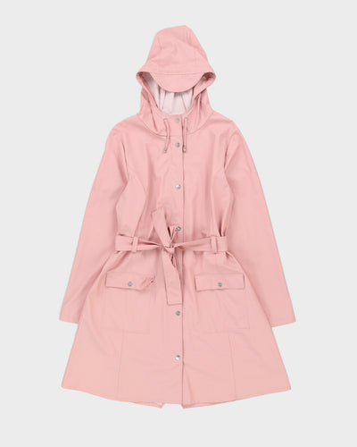 Rains Pink Waterproof Rain Jacket - M