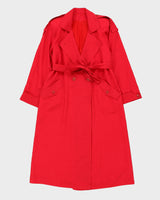 Vintage 1980s Pink Trench Coat - L