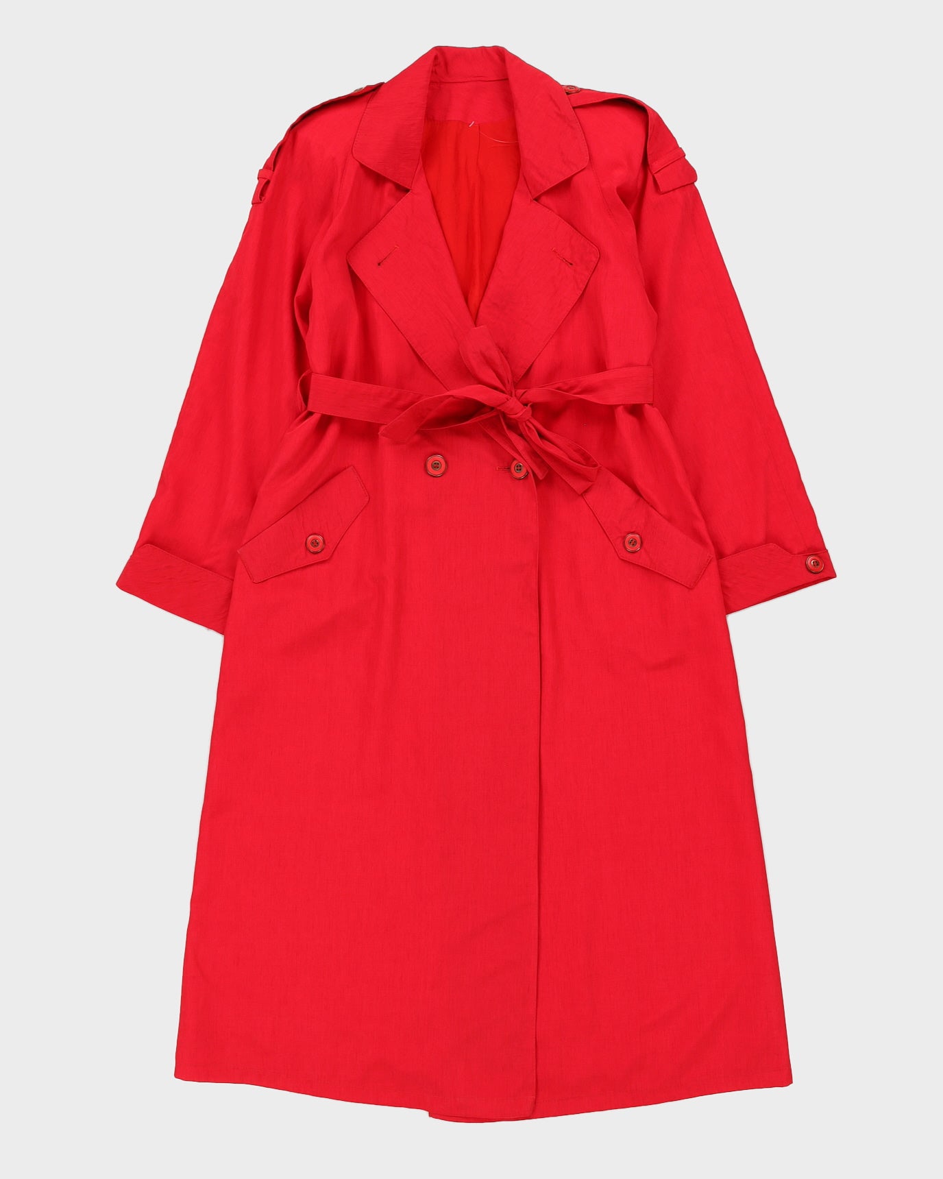 Vintage 1980s Pink Trench Coat - L