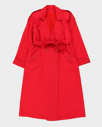 Vintage 1980s Pink Trench Coat - L