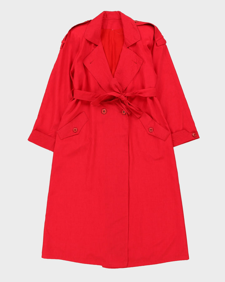 Vintage 1980s Pink Trench Coat - L