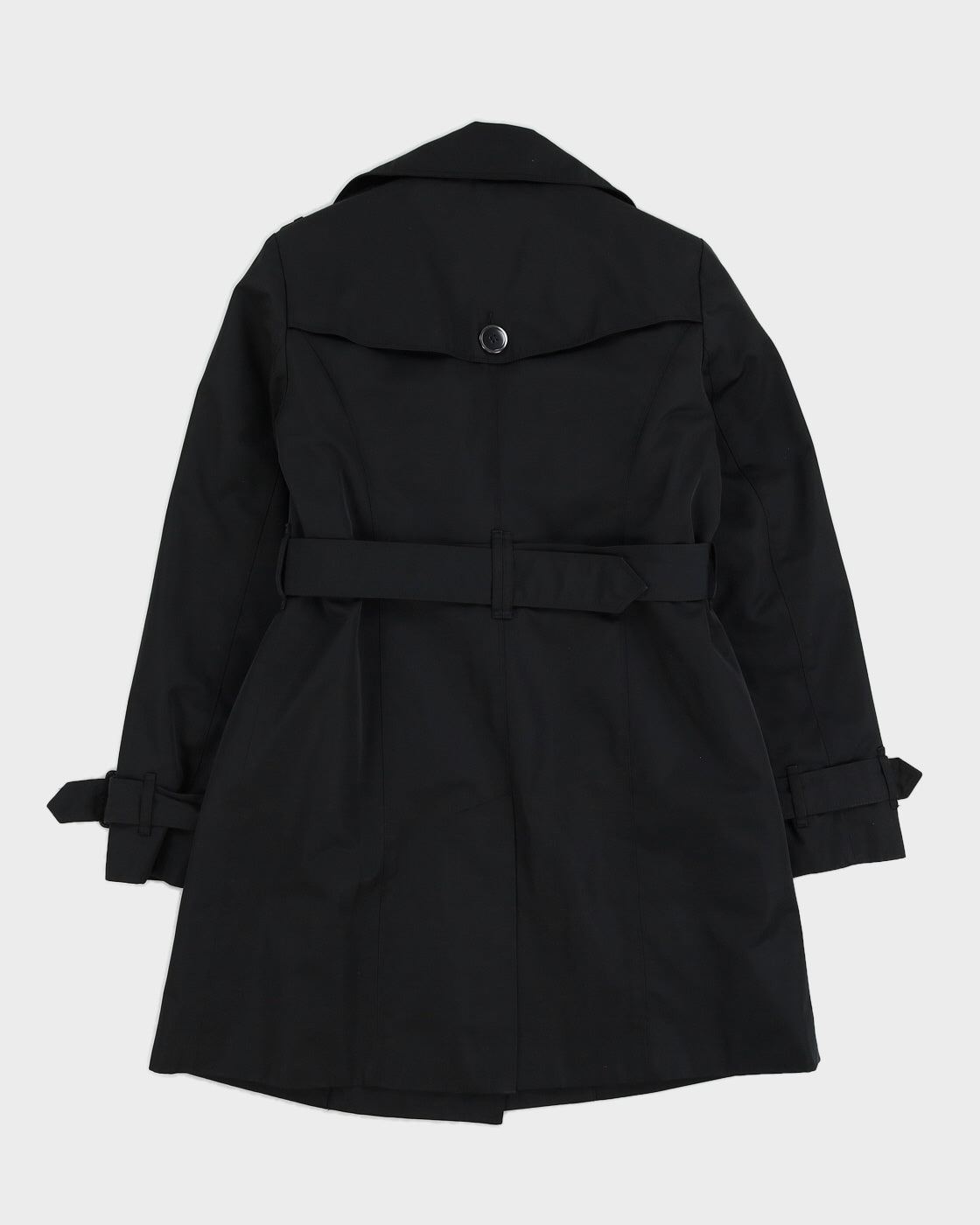 London Fog Black Mac Trench Coat - S