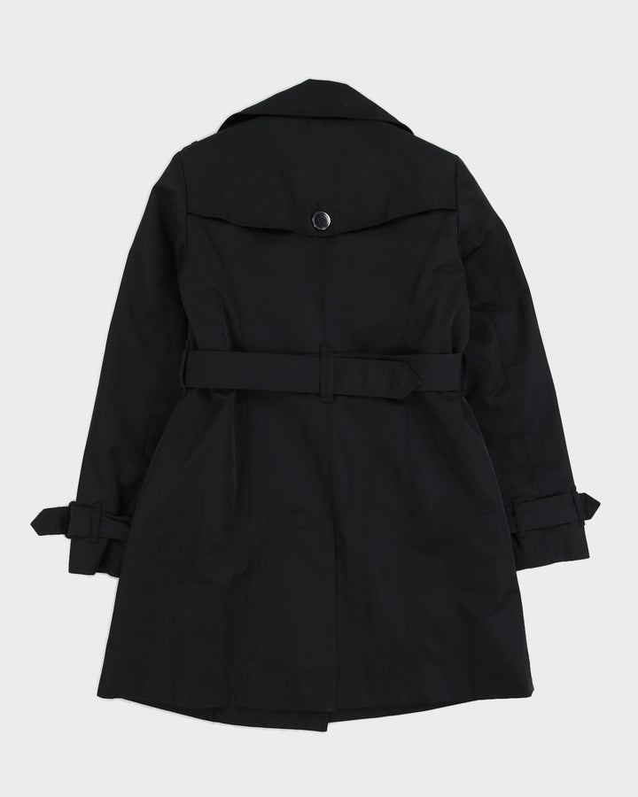 London Fog Black Mac Trench Coat - S