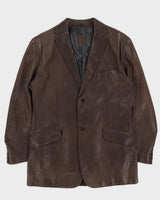 90s Bisonte Leather Blazer - M