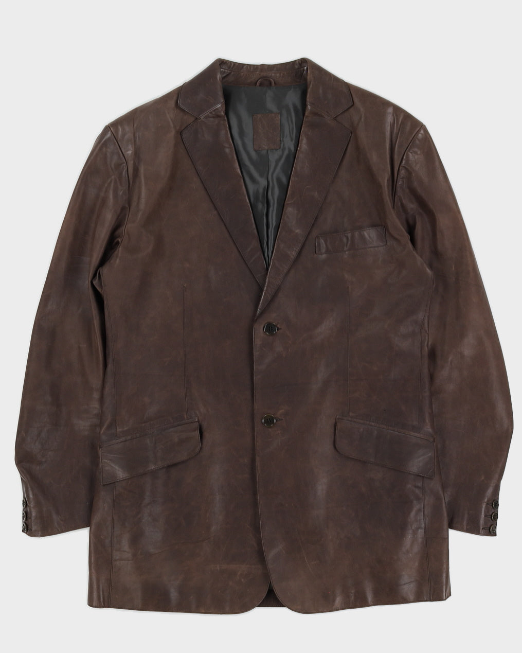 90s Bisonte Leather Blazer - M