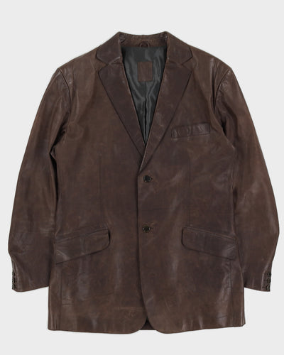 90s Bisonte Leather Blazer - M