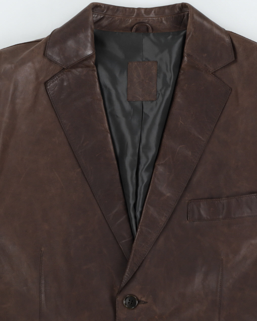90s Bisonte Leather Blazer - M