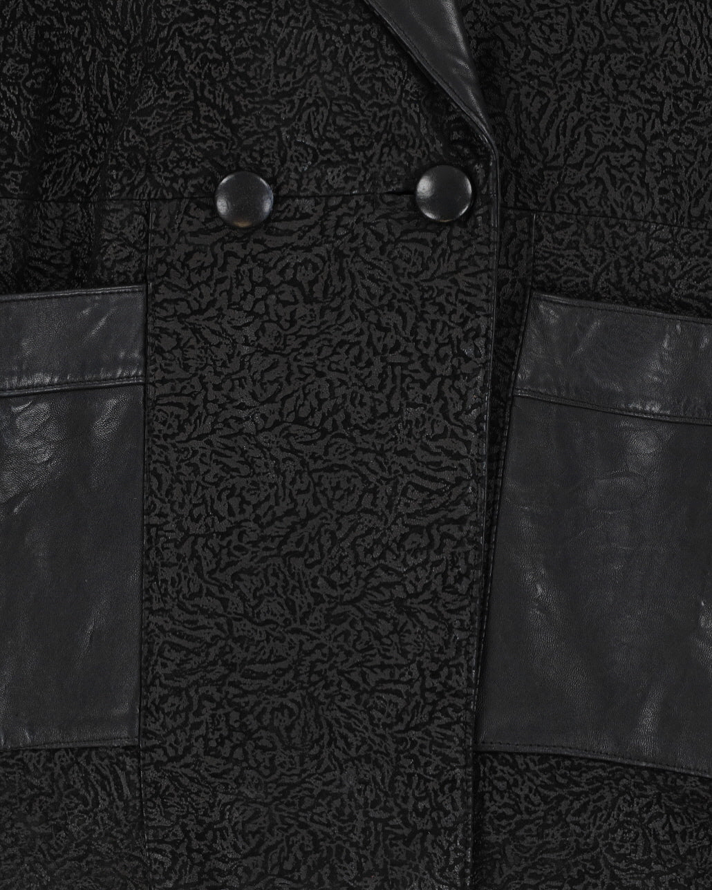 Vintage 80s Oversize Leather Jacket - M