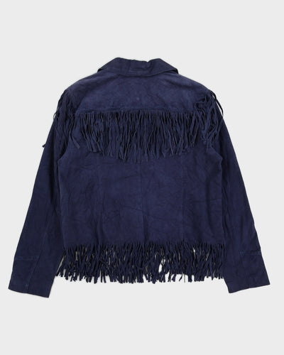 North Style Leather Tassel Jacket - L