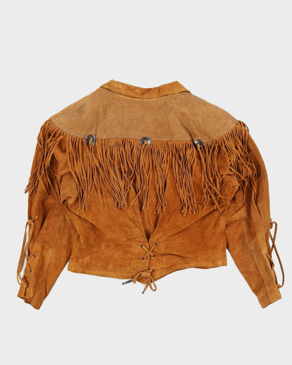 Vintage G-III Leather Fashions Cropped Tassel Jacket - M