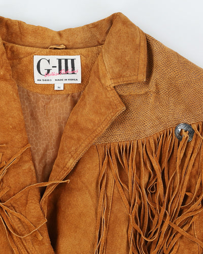 Vintage G-III Leather Fashions Cropped Tassel Jacket - M