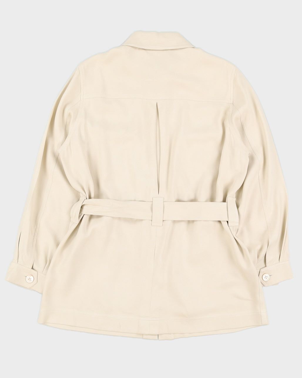 Vintage Jaegar Beige Shirt With Belt - L