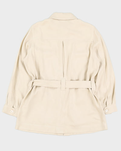 Vintage Jaegar Beige Shirt With Belt - L