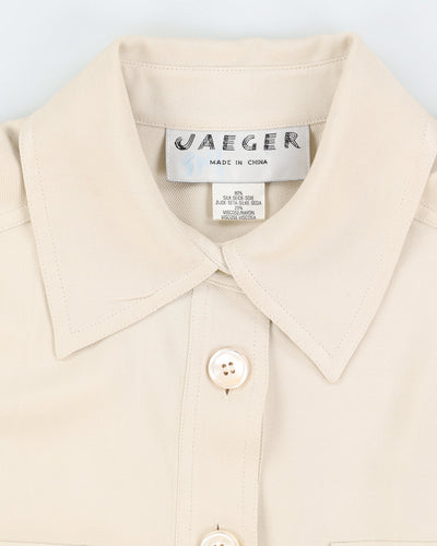 Vintage Jaegar Beige Shirt With Belt - L