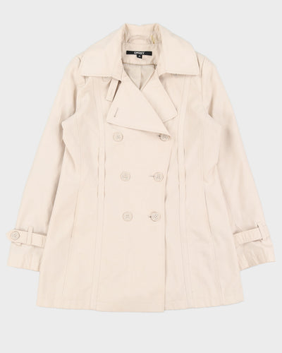 DKNY Beige Short Mac Style Jacket - S