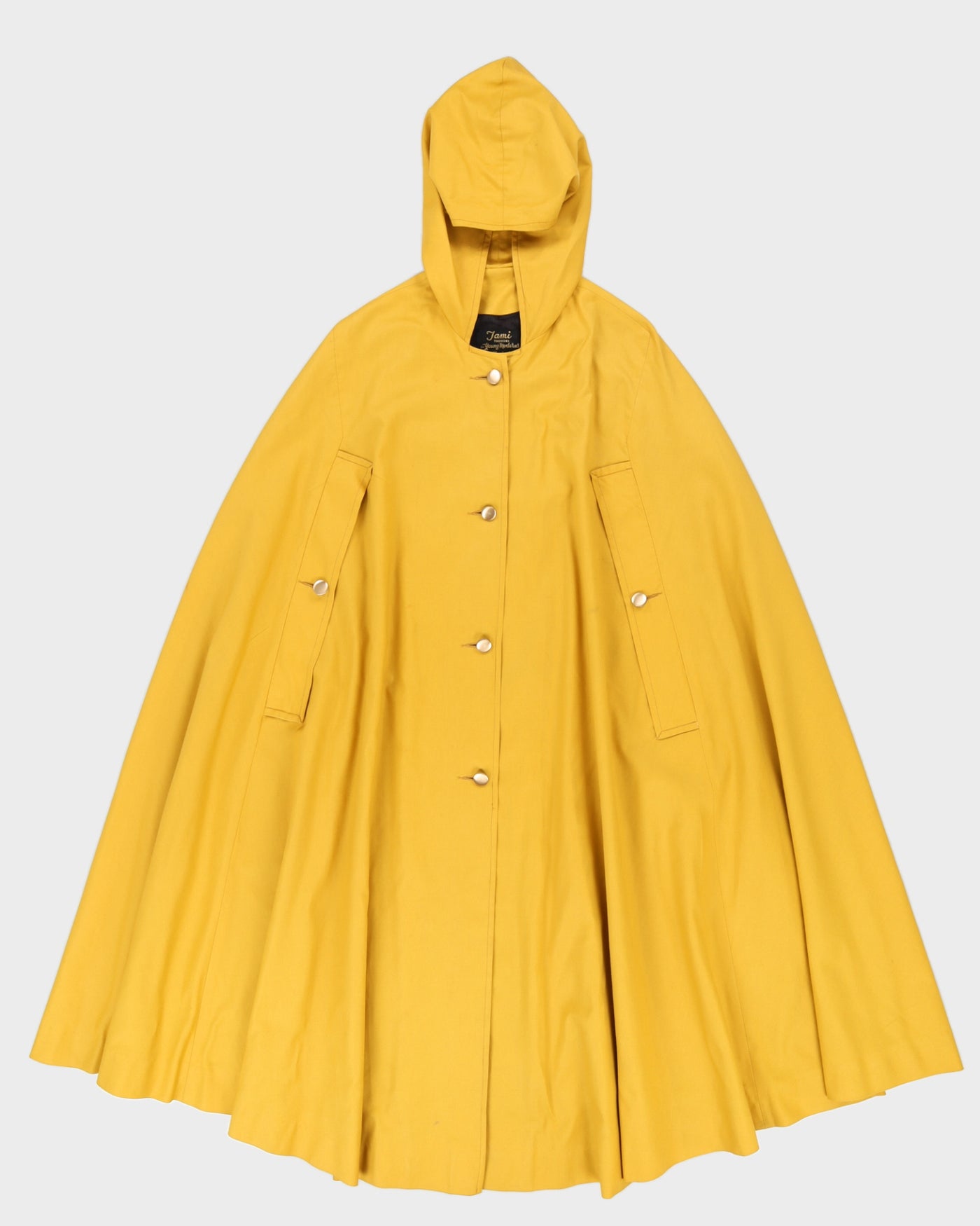 Vintage 1970s Yellow Cape - S / M