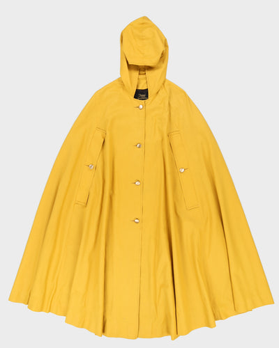 Vintage 1970s Yellow Cape - S / M