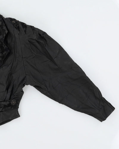 1990s Black Leather Jacket - S / M