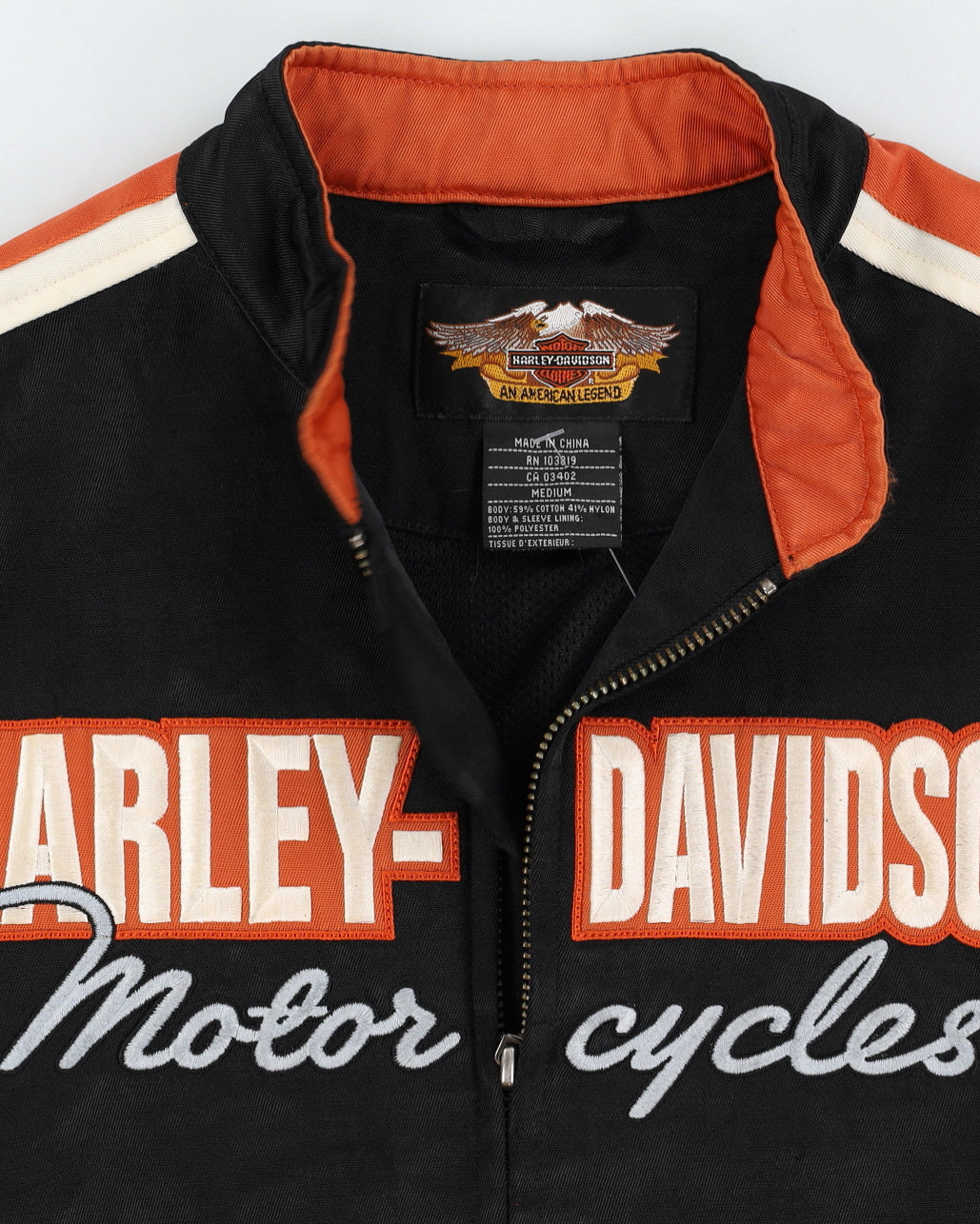 Vintage 90s Harley Davidson Fitted Biker Jacket - M