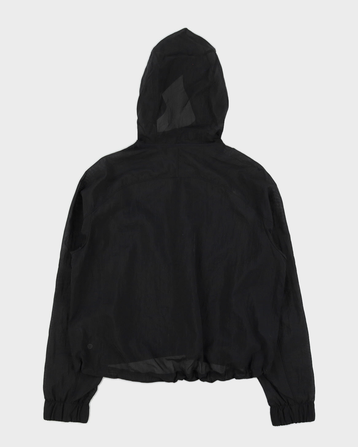 Lululemon Black Sheer Netted Hooded Jacket - L