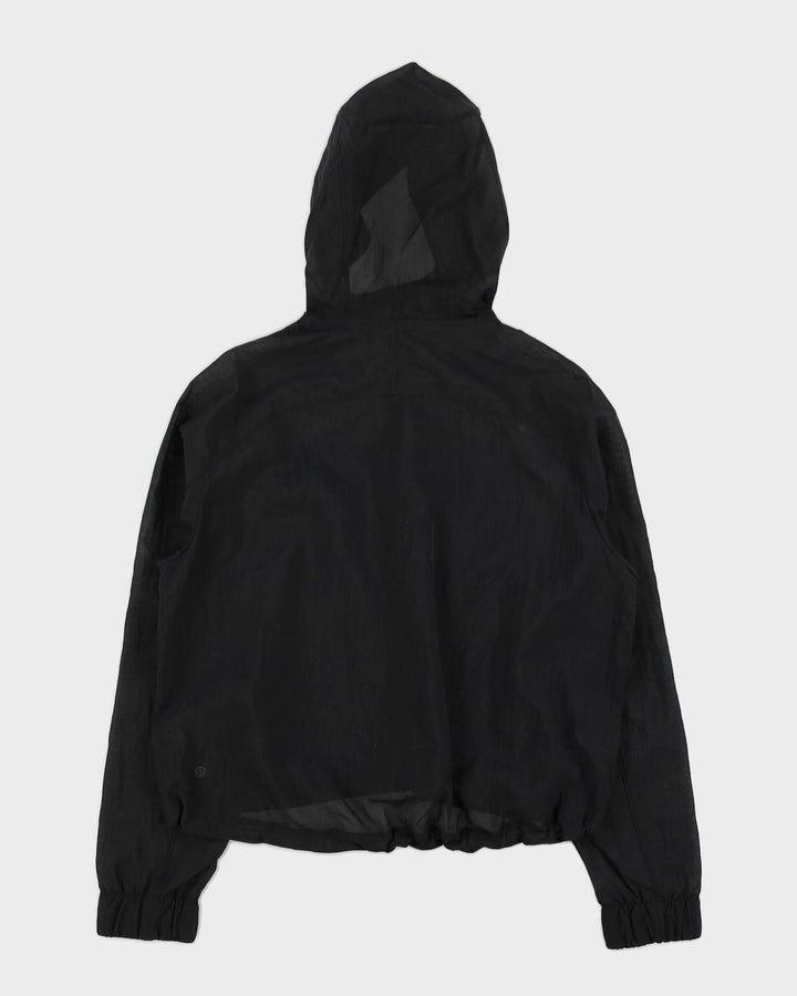 Lululemon Black Sheer Netted Hooded Jacket - L