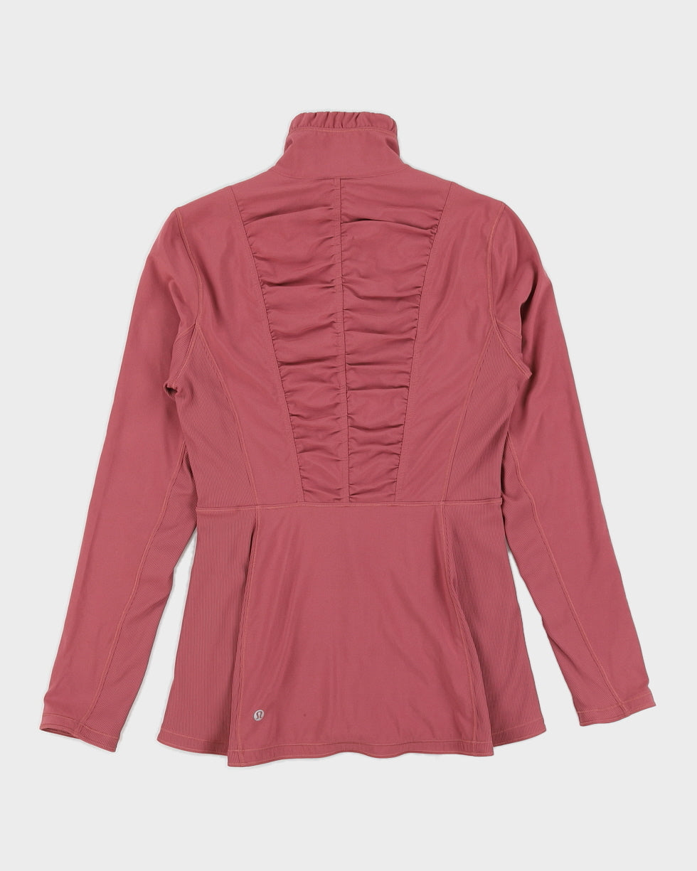Lululemon Pink Ruched Running Jacket - S