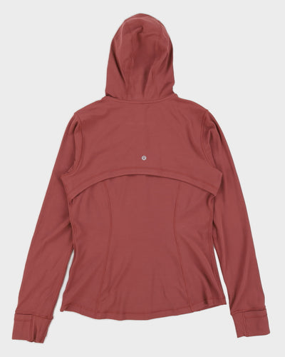 Lululemon Dusty Pink Fitted Running Jacket With Hood - M