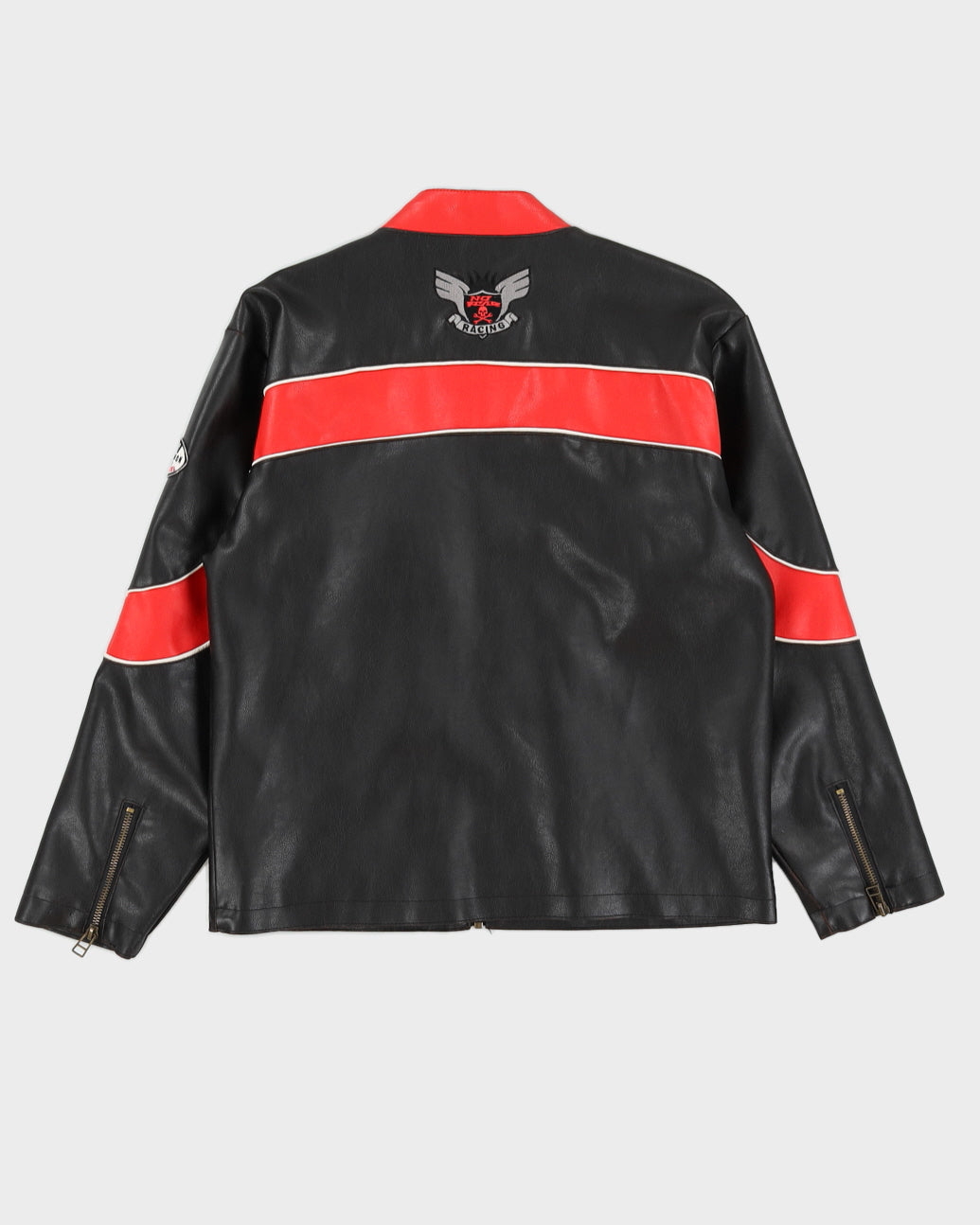 Y2K 00s No Fear Pleather Jacket - S