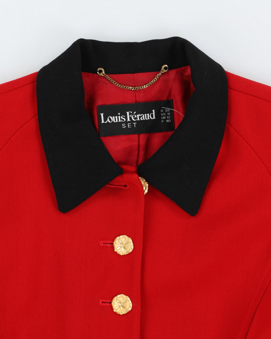 Louis Feraud Red Blazer Jacket - S