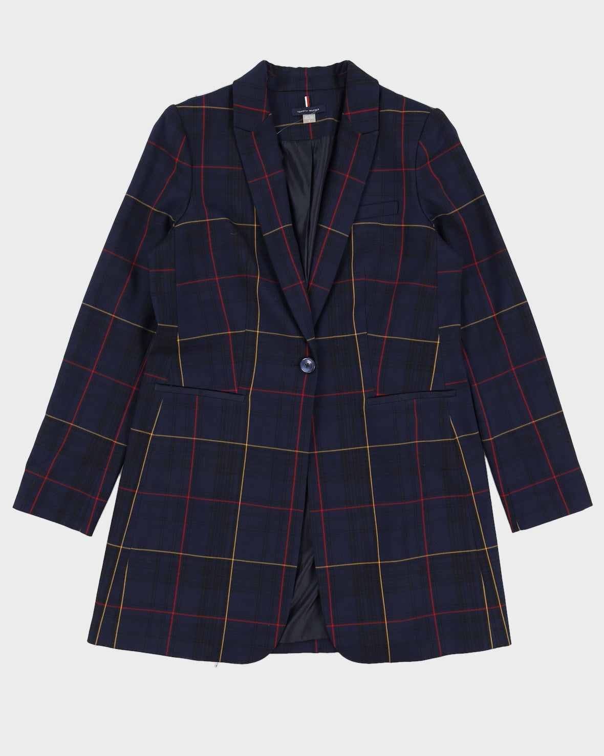 Tommy Hilfiger Navy Tartan Blazer - S