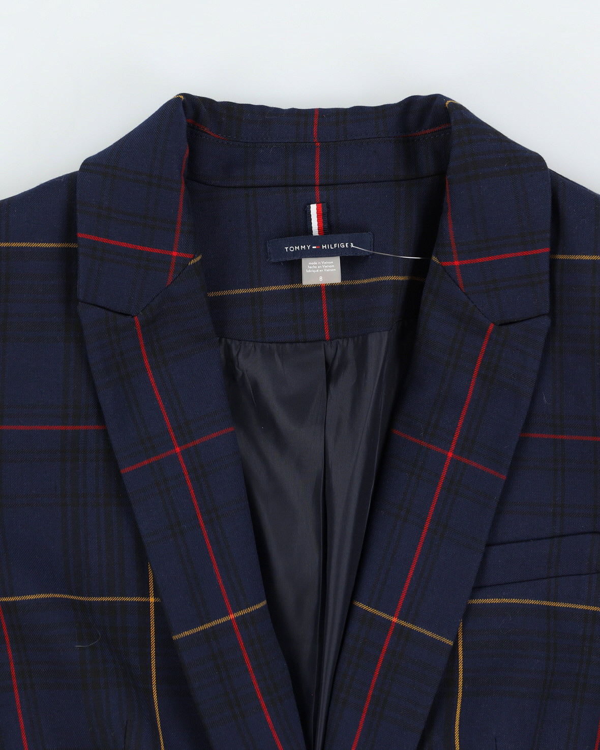 Tommy Hilfiger Navy Tartan Blazer - S