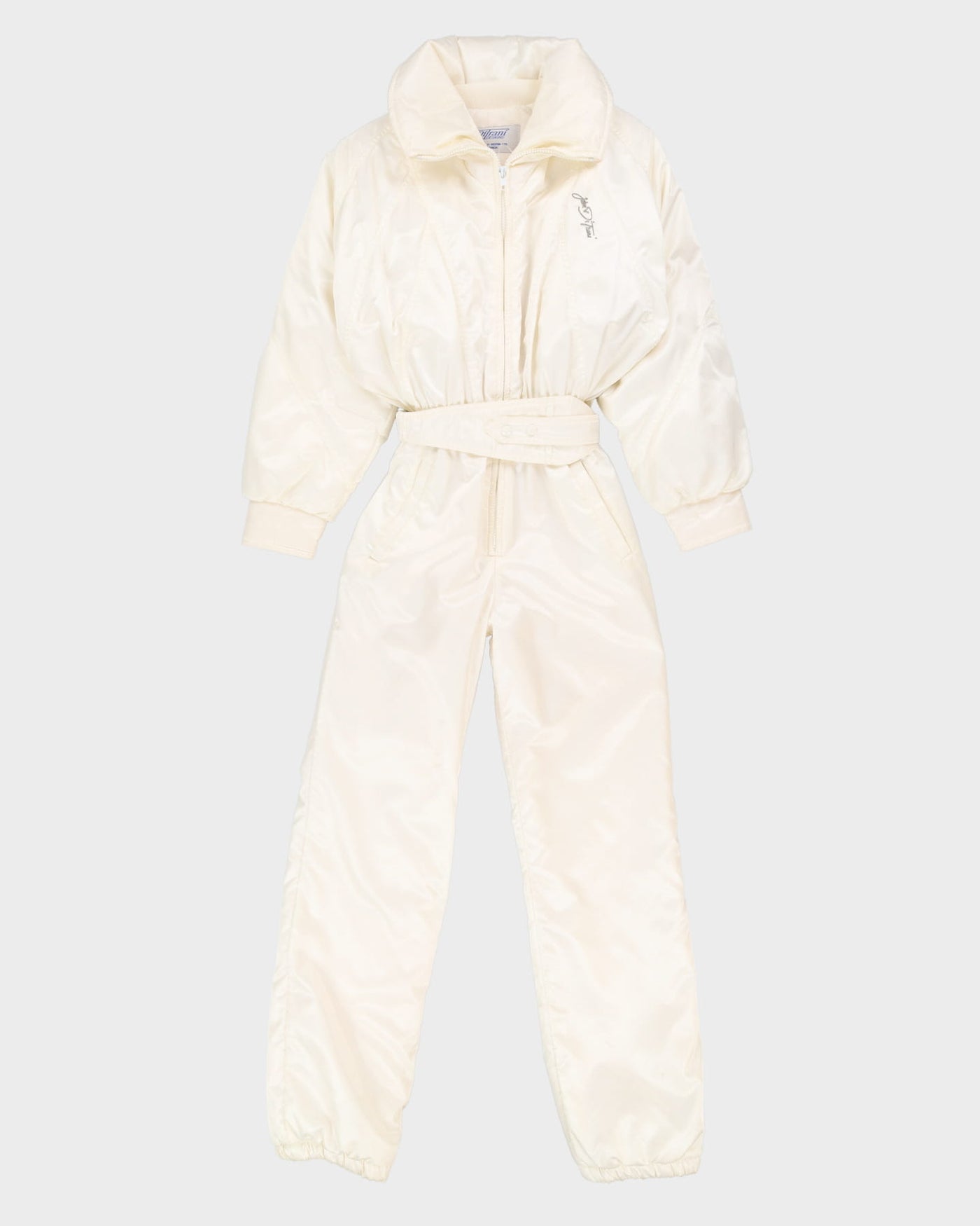 1990s White Ski Suit Overalls - XS