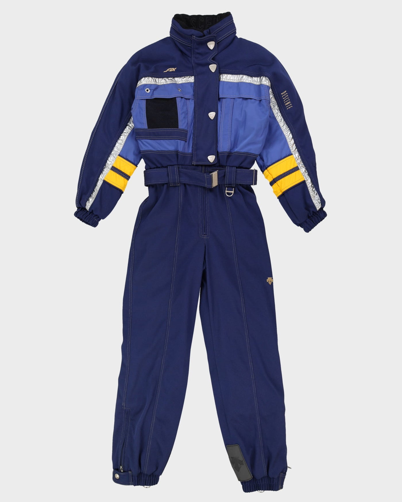 Vintage 90s Descente Blue / Navy Ski Suit Overalls - L