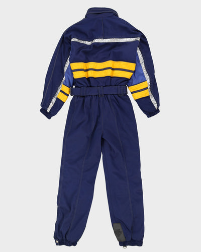 Vintage 90s Descente Blue / Navy Ski Suit Overalls - L