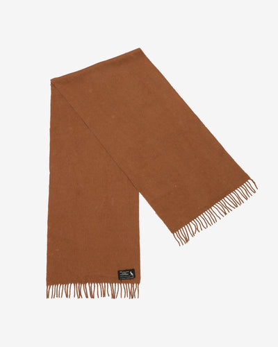Brown Fringed Cashmere Scarf